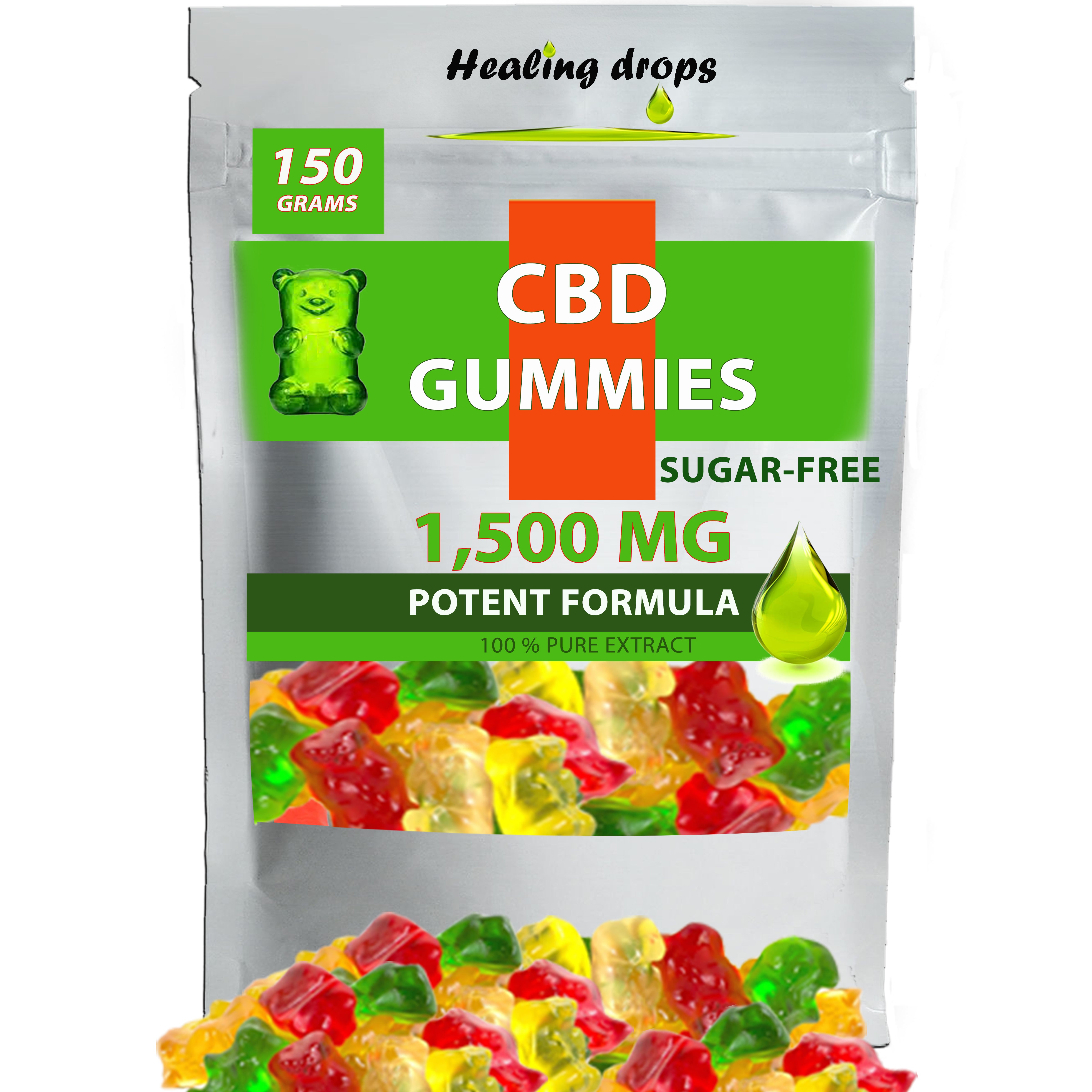 CBD Gummies 1500mg of cannabidiol from Hemp 30mg per serving