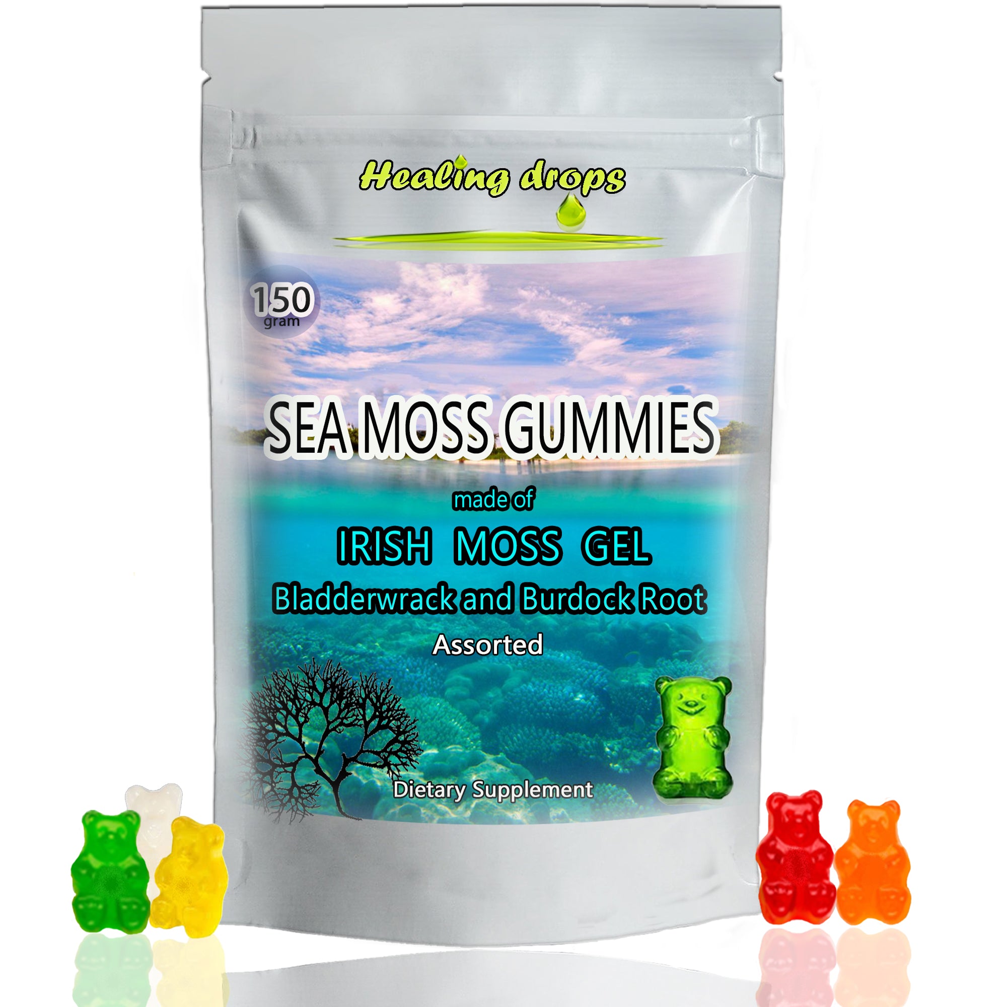 Sea Moss Gummies with Bladderwrack and Burdock Root