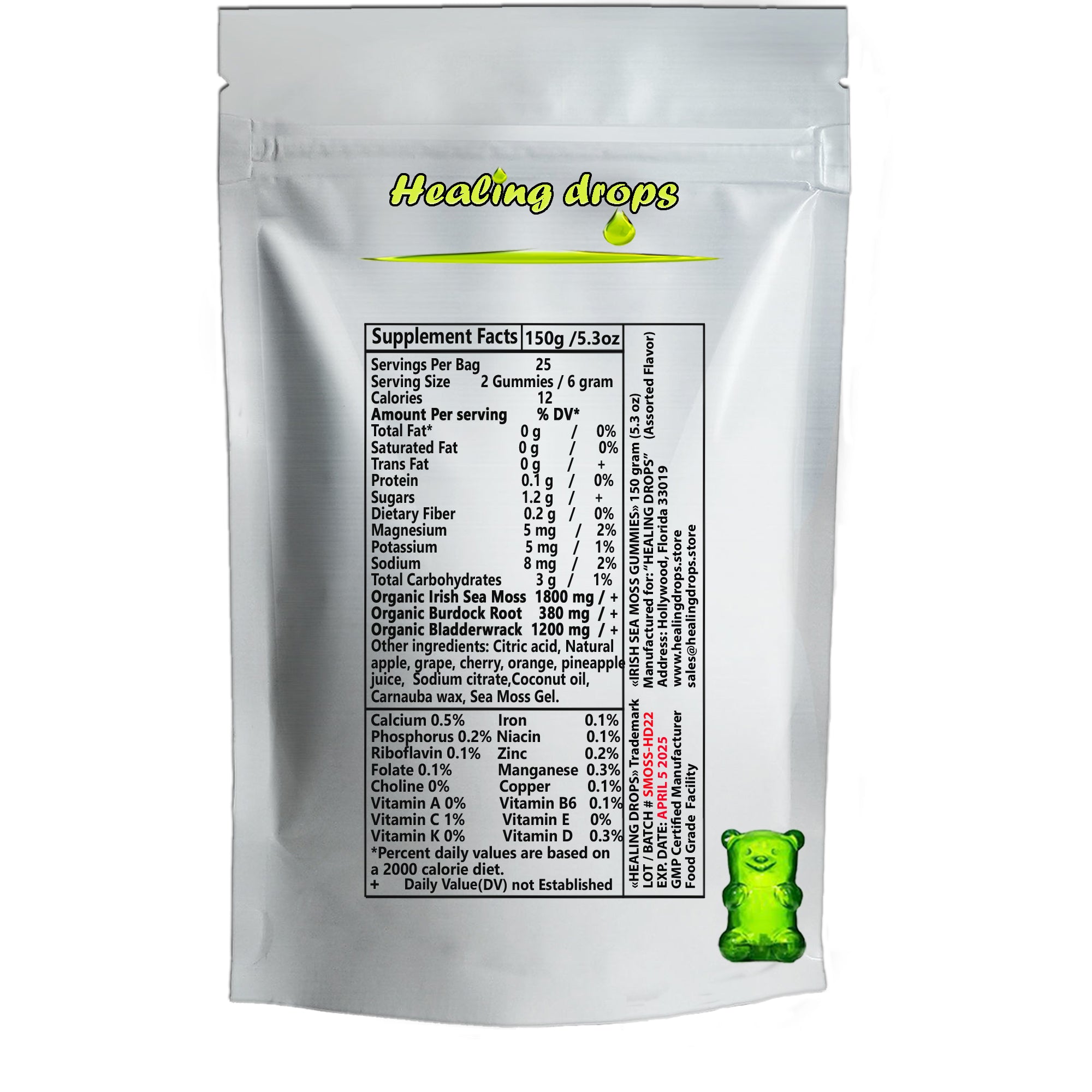 Sea Moss Gummies with Bladderwrack and Burdock Root