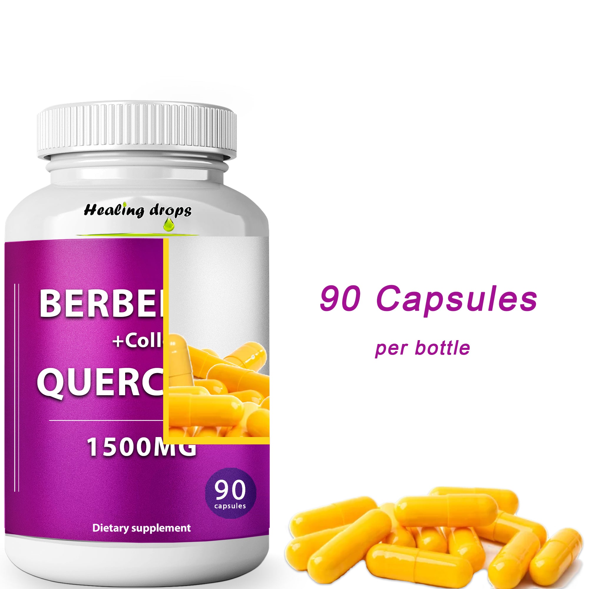 Berberine + Quercetin + Colloidal Gold & Citrus Bergamot - 90 capsules