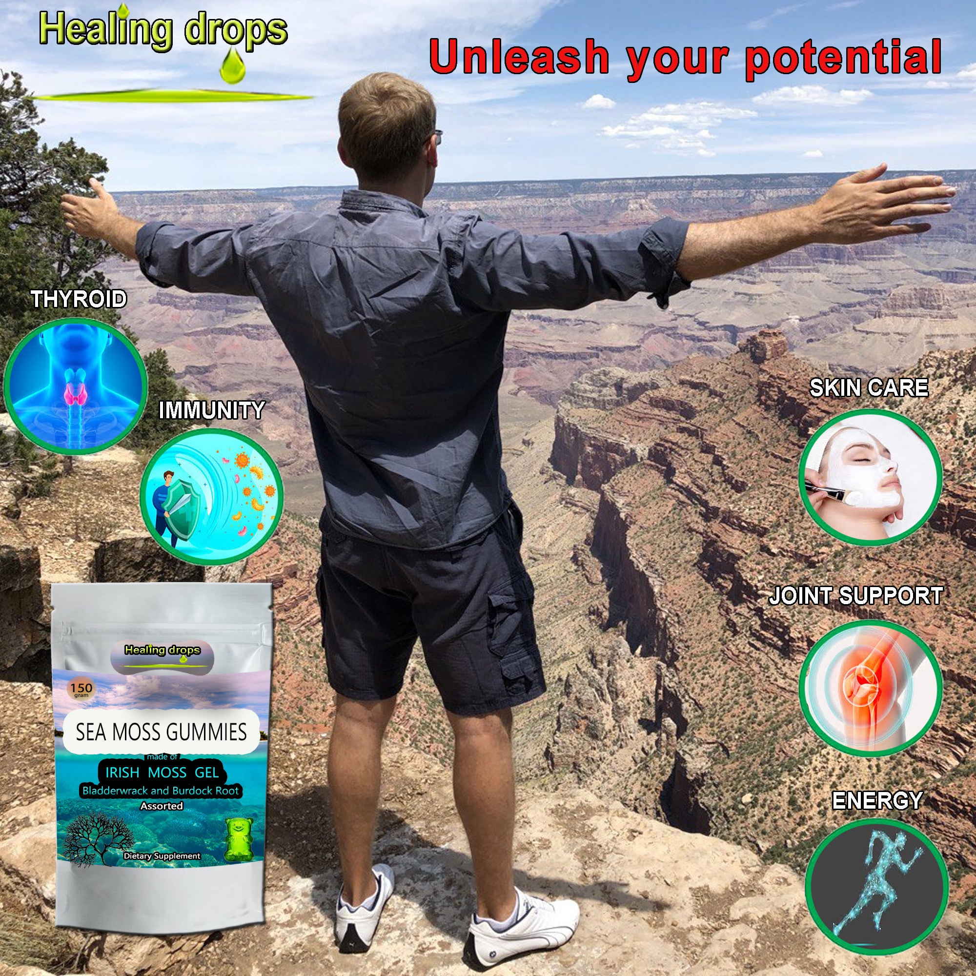 Sea Moss Gummies with Bladderwrack and Burdock Root