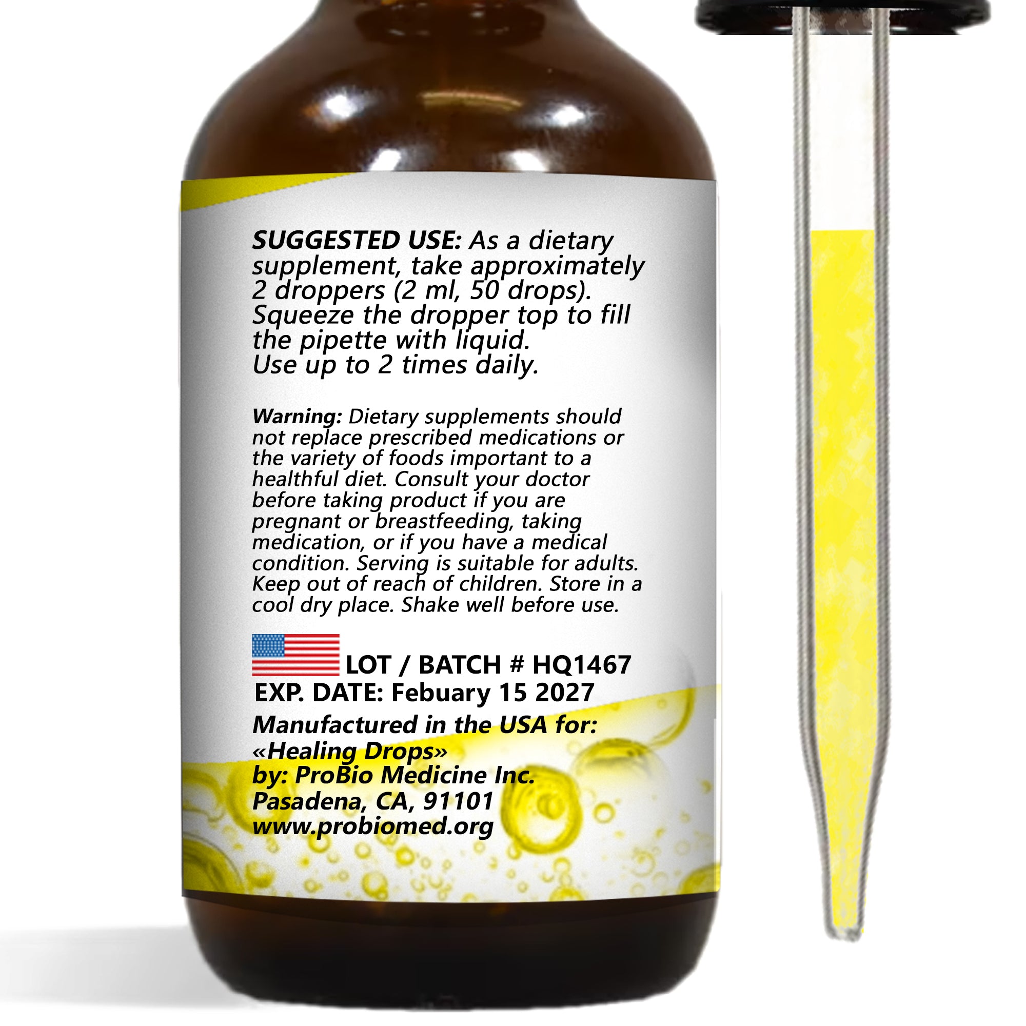 Liquid Quercetin Drops - Natural Immune Support & Respiratory Benefits - Vegan by Healing Drops