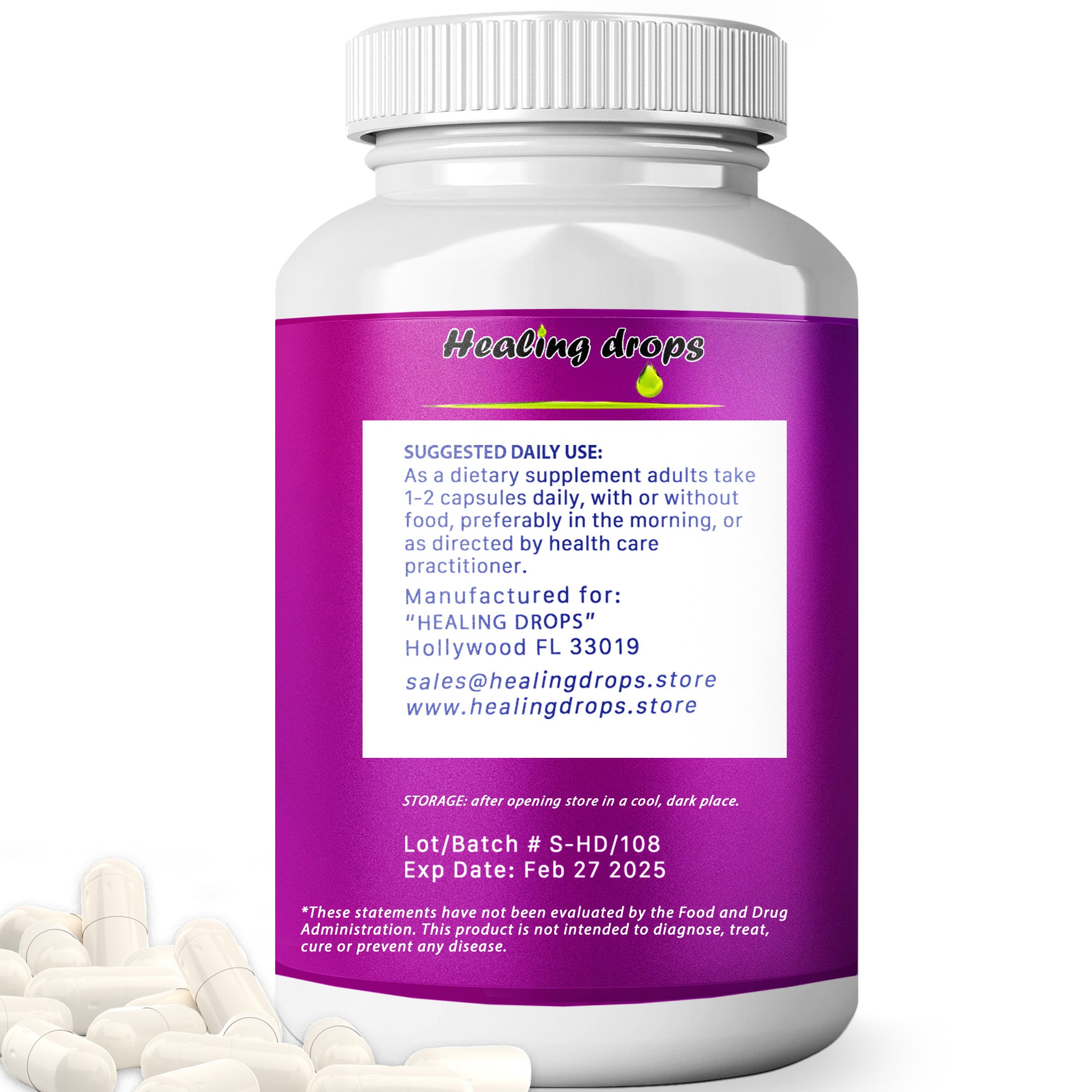Spermidine Capsules Wheat Germ Extract - High Potency 99% of 3HCL Spermidine (90 Capsules) Healing Drops - Longevity & Cellular Energy Metabolism