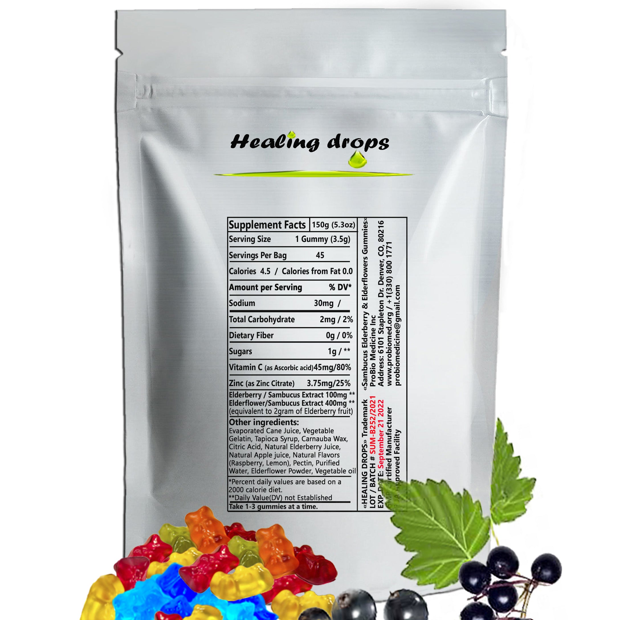 Elderberry Gummy Bears + Vitamin C and Zinc