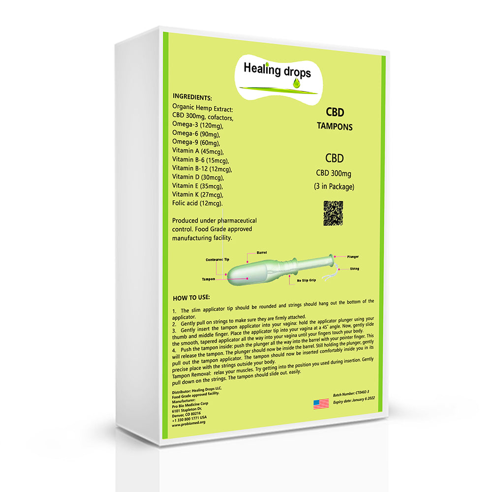 CBD Tampons 300mg - Premium Box