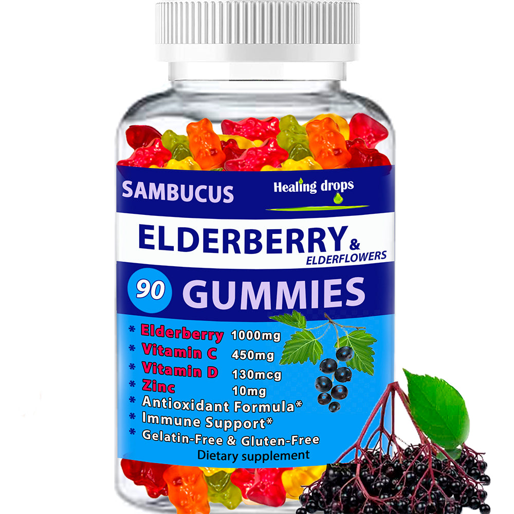 Elderberry Gummies with Zinc and Vitamin C - Sambucus Elderberry Gummies