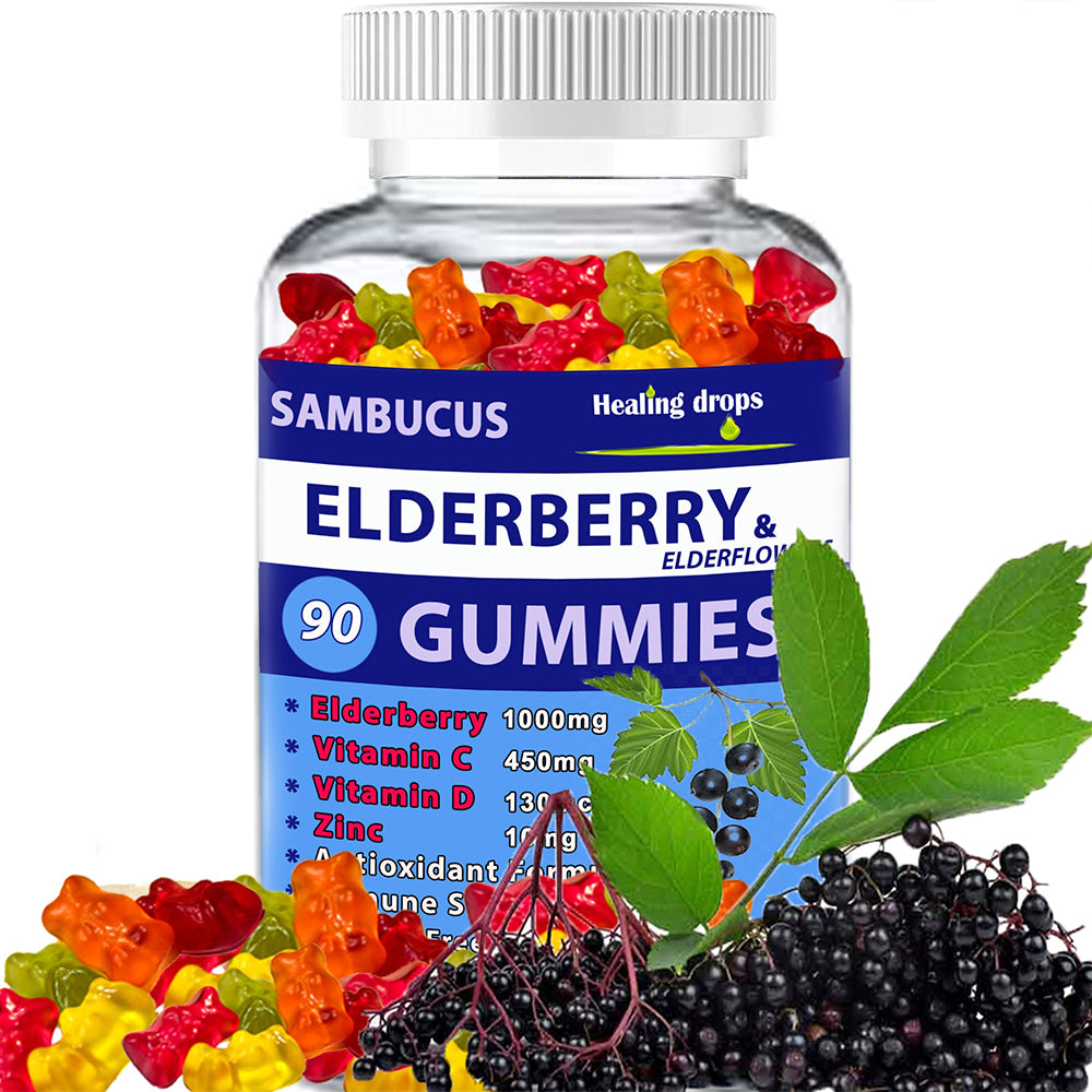 Elderberry Gummies with Zinc and Vitamin C - Sambucus Elderberry Gummies
