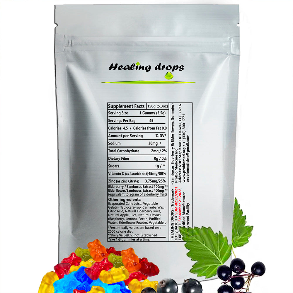 Elderberry Gummy Bears + Vitamin C and Zinc