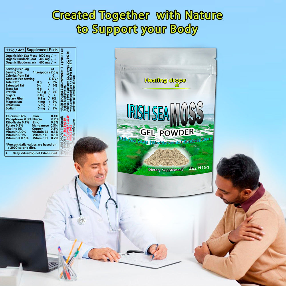 Sea Moss Powder - with Bladderwrack and Burdock Root