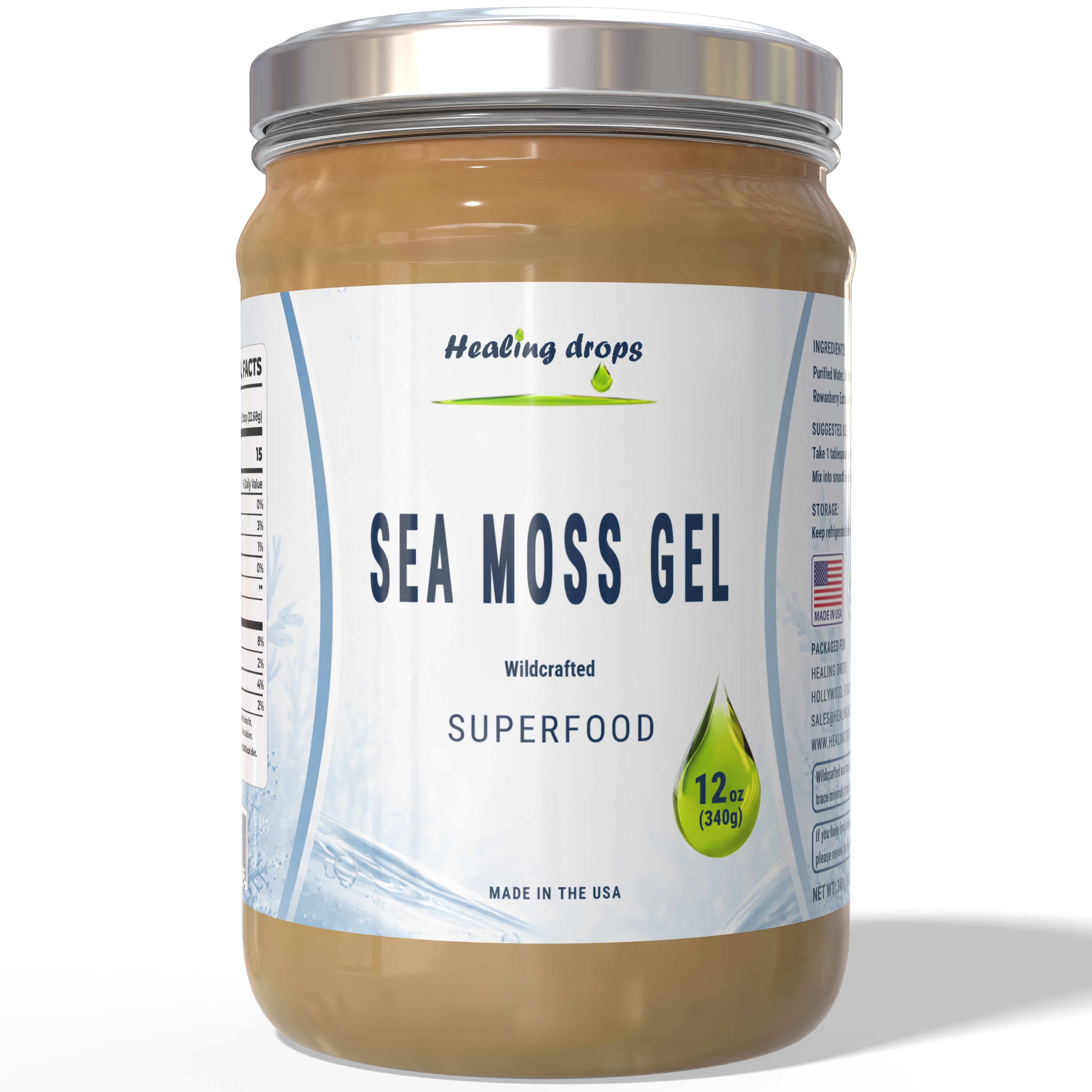 Healing Drops Sea Moss Gel (Original) - Superfood Blend | Premium