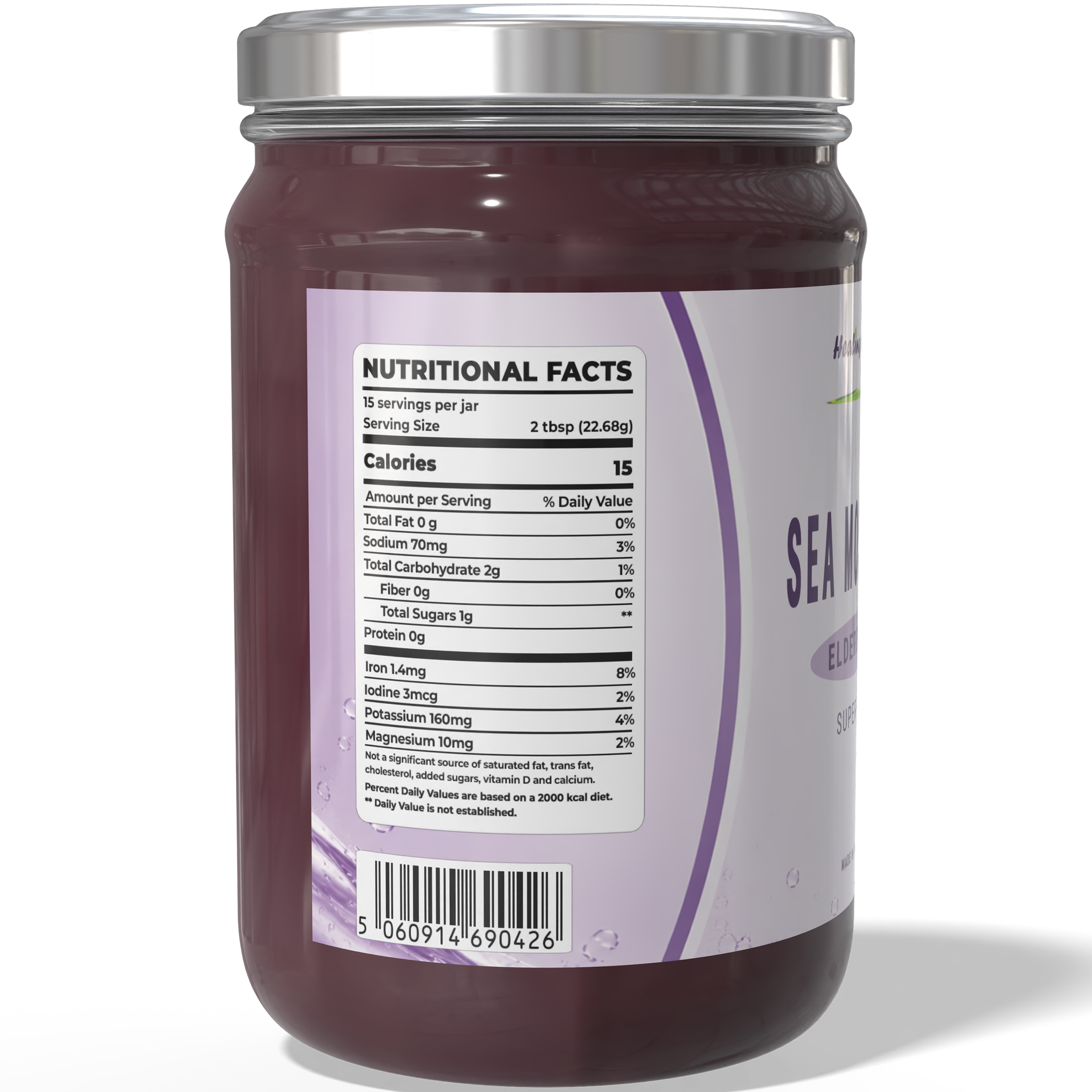 Healing Drops Sea Moss Gel - Elderberry | Premium Superfood Blend