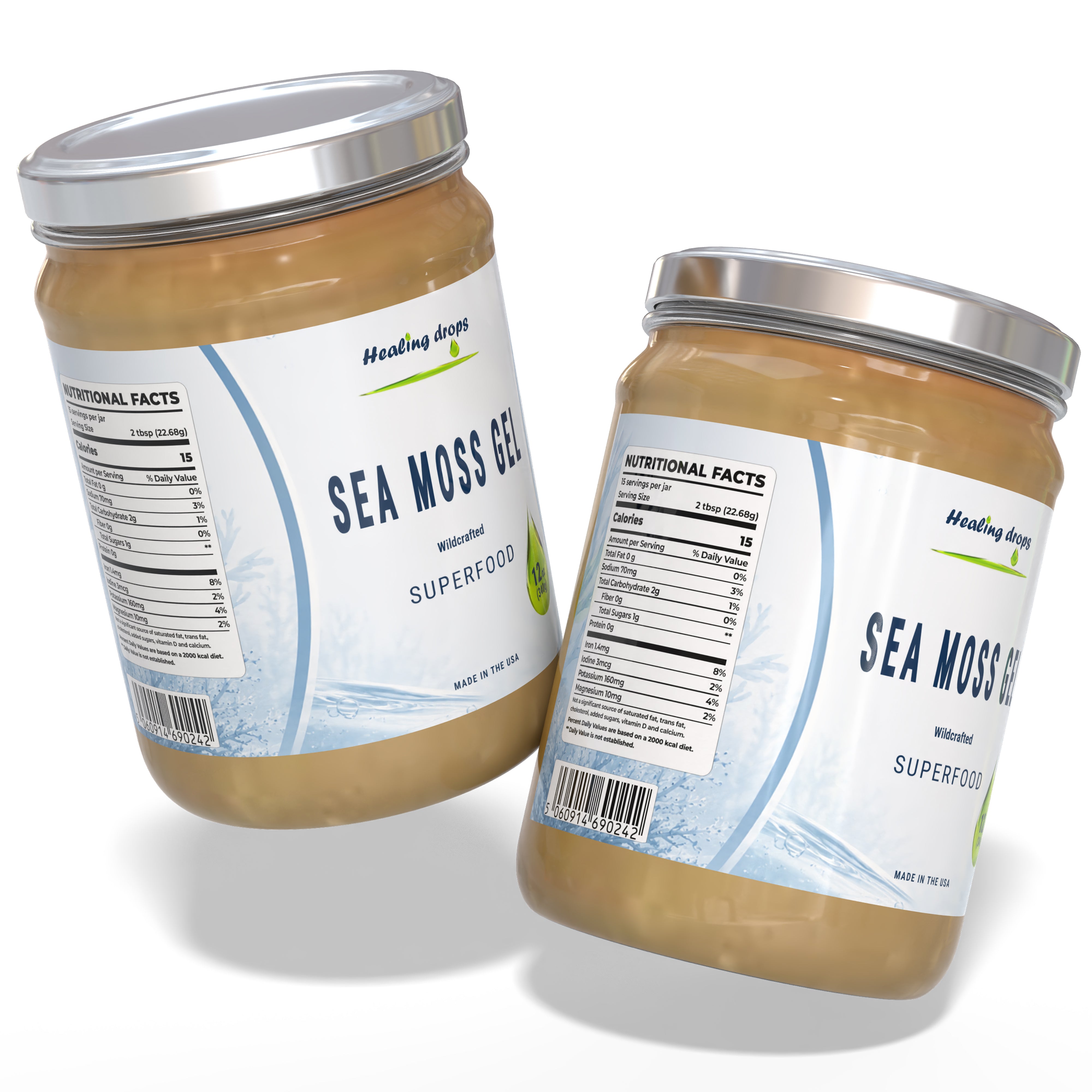 Healing Drops Sea Moss Gel (Original) - Superfood Blend | Premium