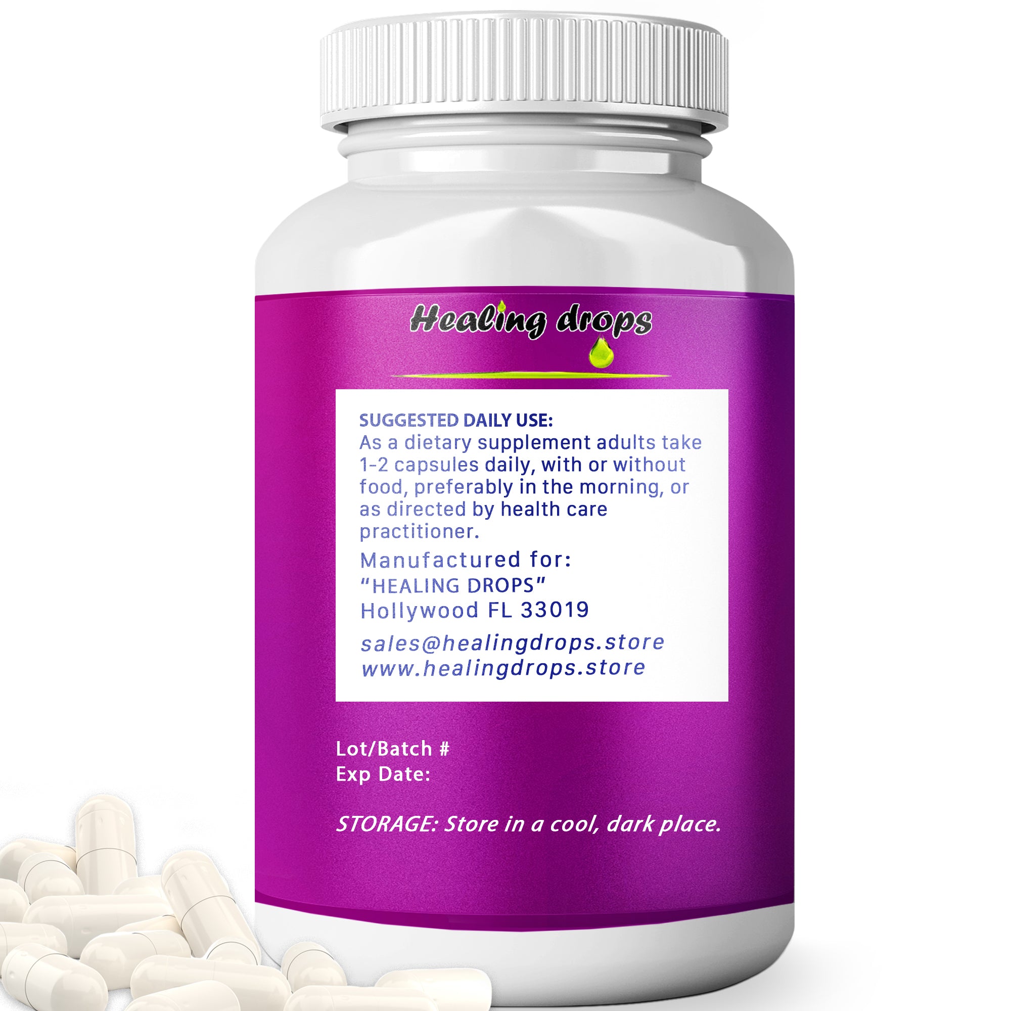 NMN Nicotinamide Mononucleotide Capsules 360mg – High Purity Stabilized Form 99% NMN (90 Capsules) Healing Drops - for NAD+ Muscles & Cellular Energy Metabolism - NMN Supplement